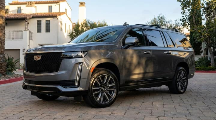 Escalade ESV Grey rental in Los Angeles
