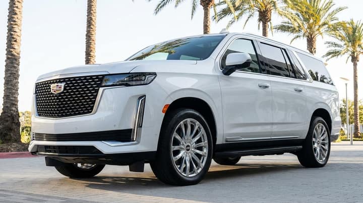 Escalade ESV White rental in Los Angeles