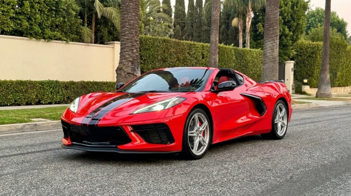 Red Chevrolet Corvette, photo 1 of 8