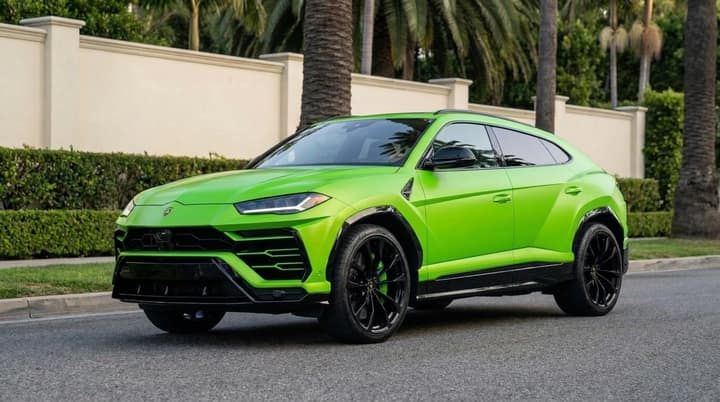 Green Lamborghini Urus