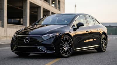 Mercedes EQS Black rental in Los Angeles