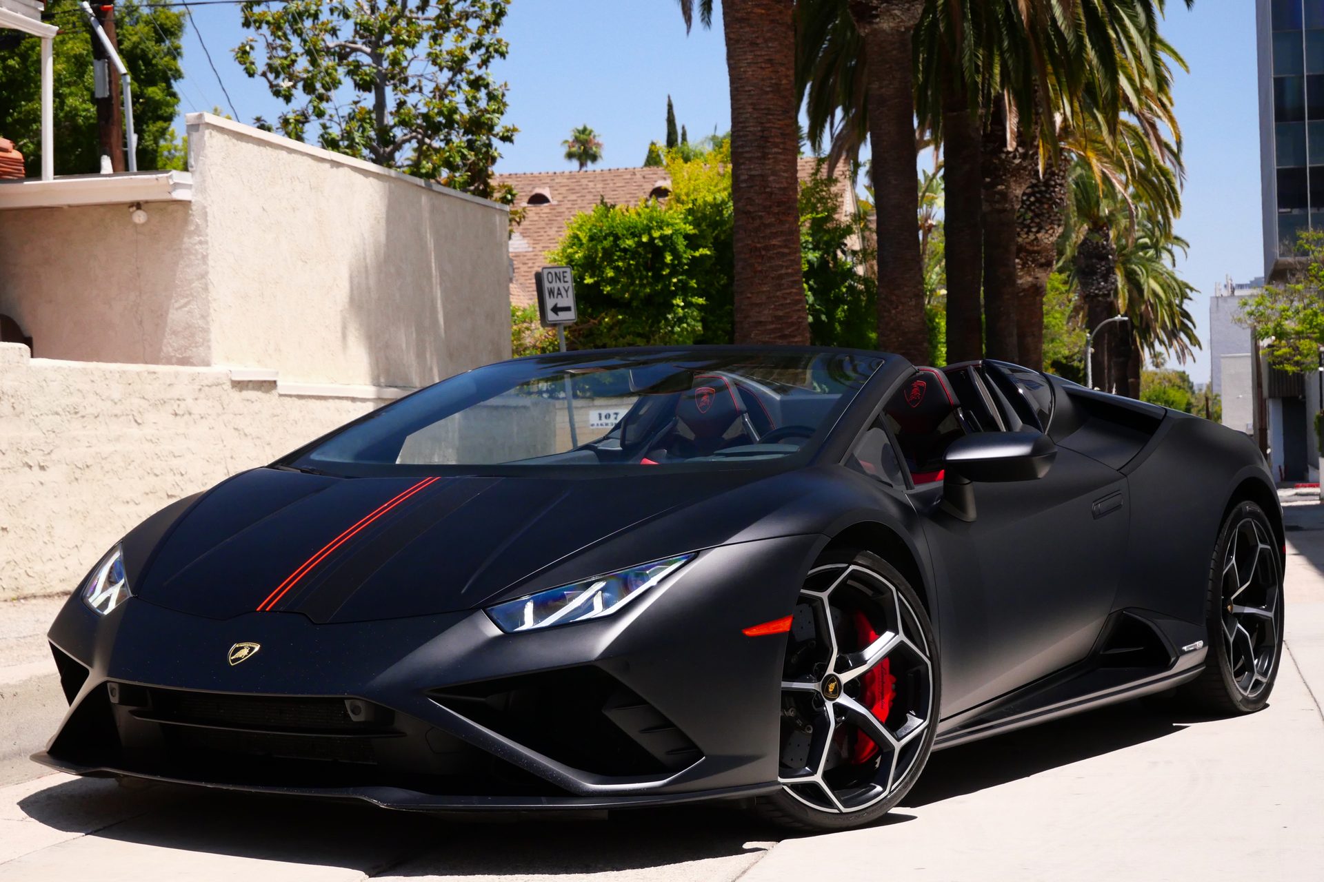 Lamborghini Huracan Matte Black rental Los Angeles