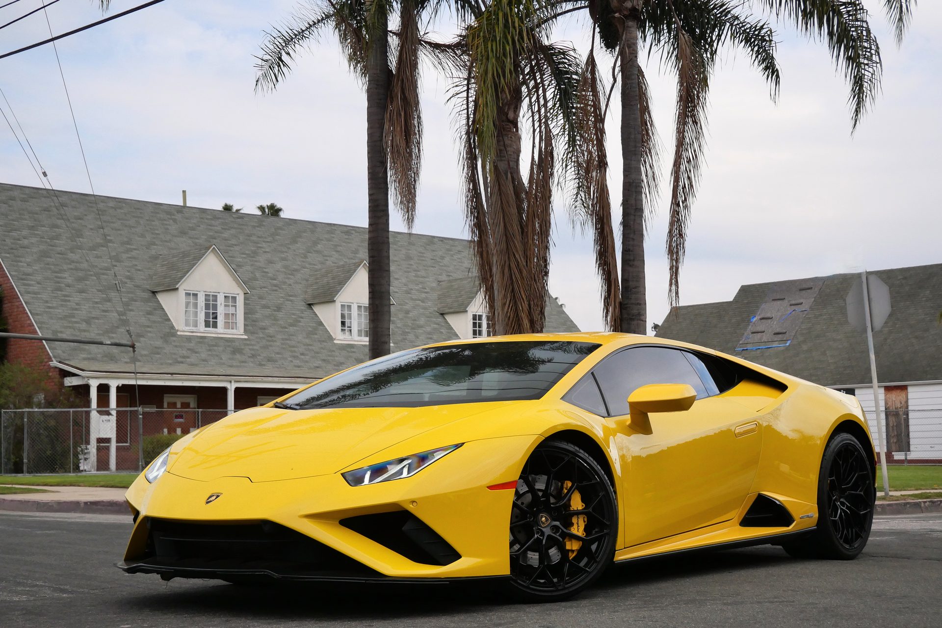 Lamborghini Huracan Evo Yellow rental Los Angeles